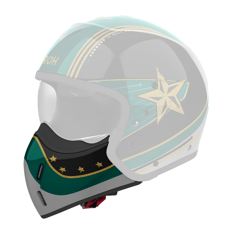 Protezione mento per caschi Airoh J110 Command verde lucido