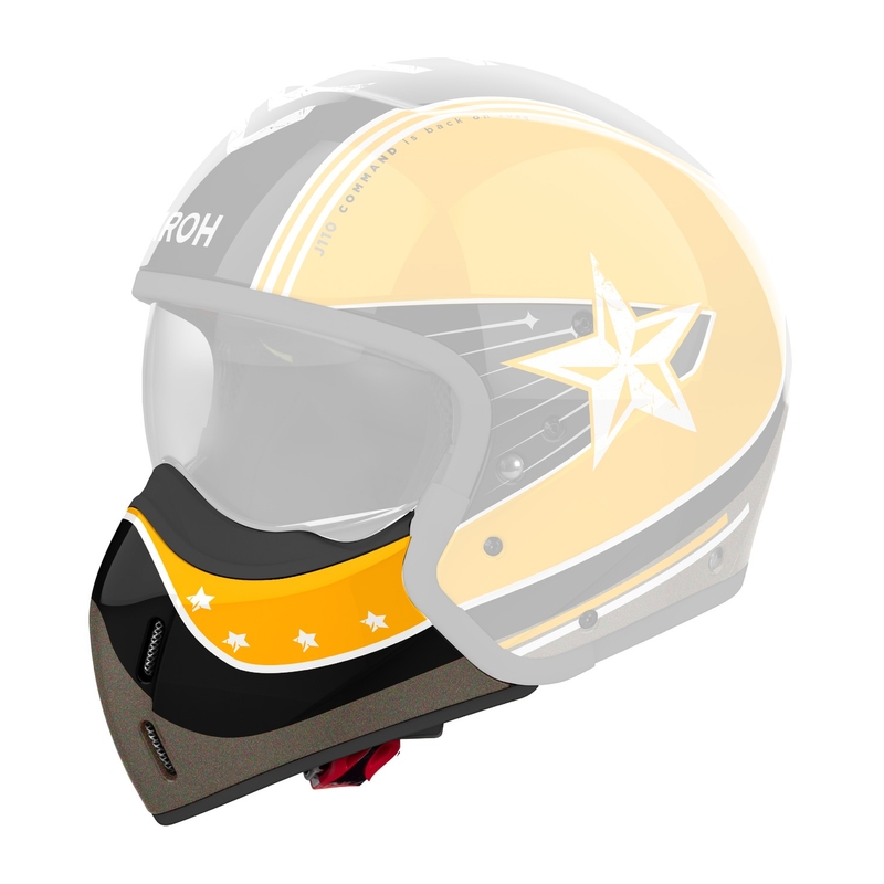 Protezione mento per caschi Airoh J110 Command giallo lucido