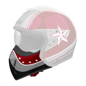 Protezione mento per caschi Airoh J110 Command rosso lucido