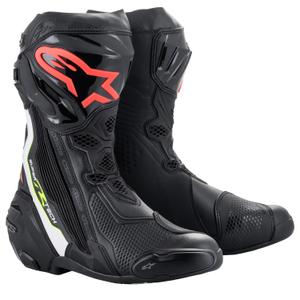 Stivali da moto Alpinestars Supertech R nero-bianco-rosso-fluo-giallo