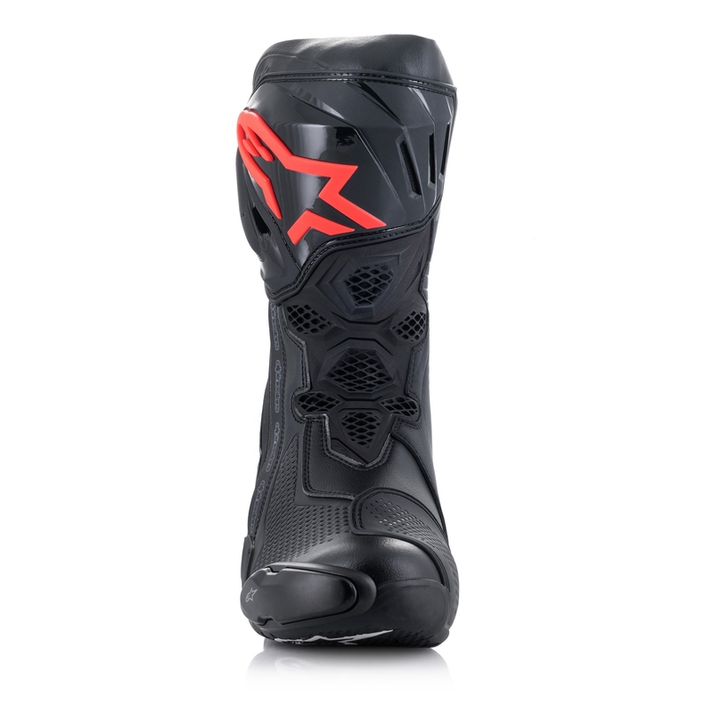 Stivali da moto Alpinestars Supertech R nero-bianco-rosso-fluo-giallo