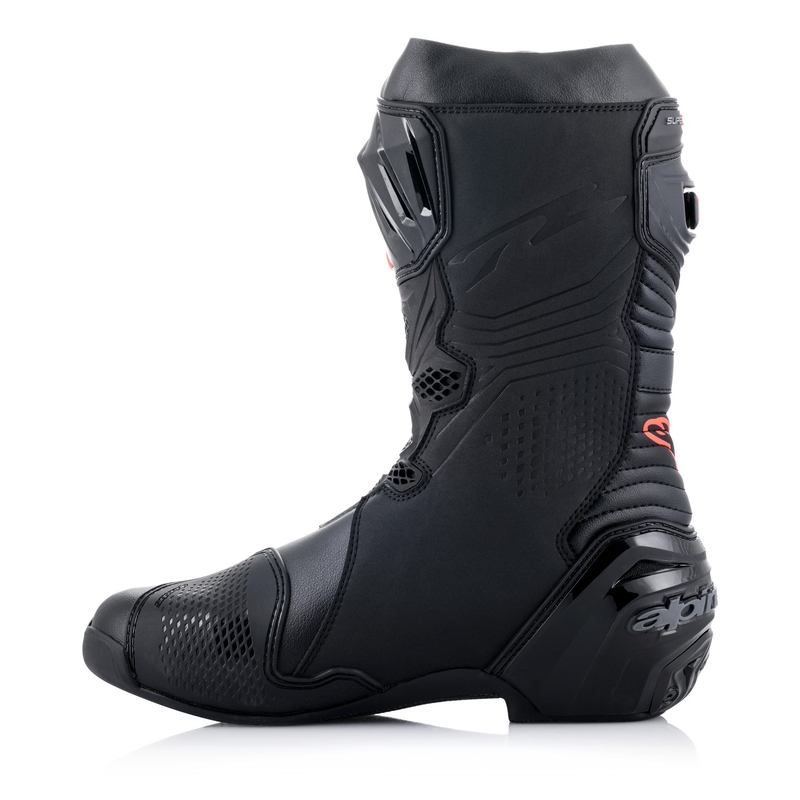 Stivali da moto Alpinestars Supertech R nero-bianco-rosso-fluo-giallo