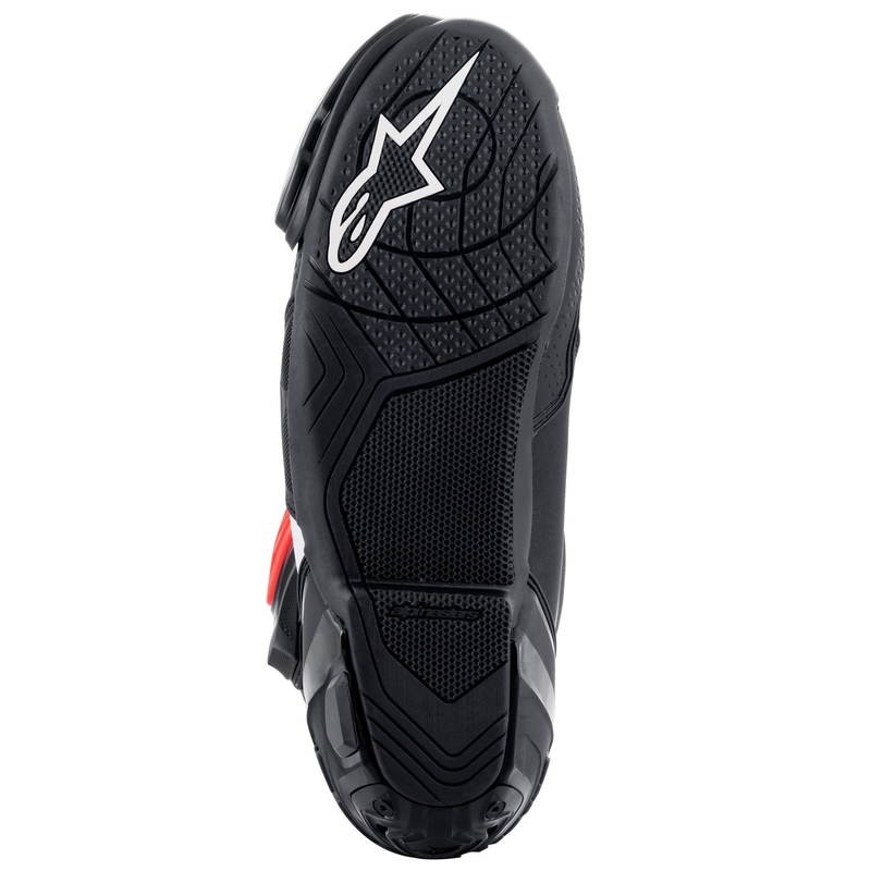Stivali da moto Alpinestars Supertech R nero-bianco-rosso-fluo-giallo