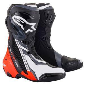 Stivali da moto Alpinestars Supertech R nero-fluo-rosso-bianco-grigio