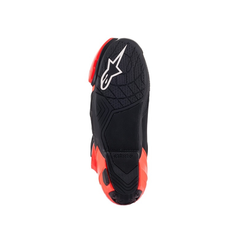 Stivali moto Alpinestars Supertech R Vented nero-bianco-rosso fluo