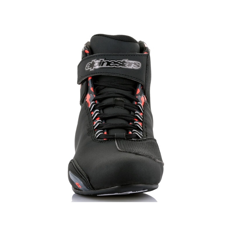 Stivali da moto Alpinestars Sektor Waterproof Nero-Rosso-Grigio-Camoscio