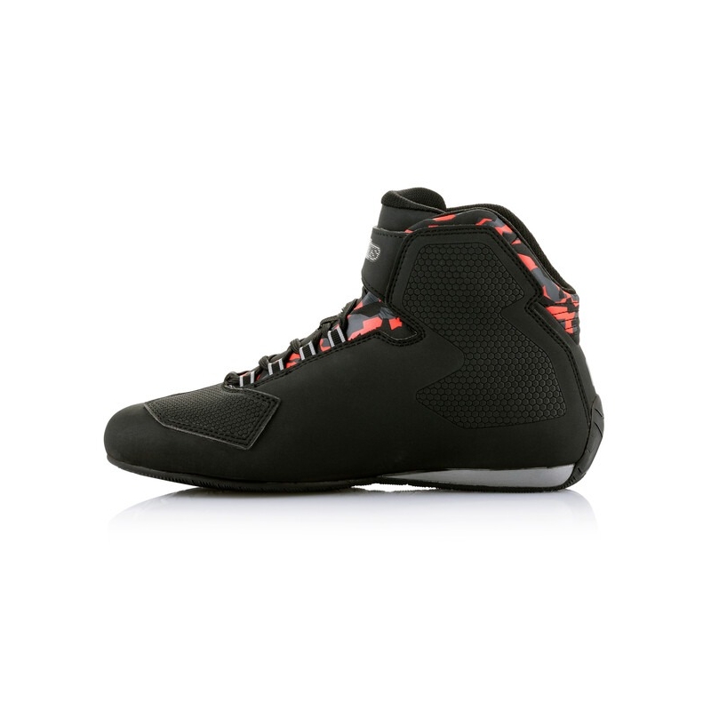Stivali da moto Alpinestars Sektor Waterproof Nero-Rosso-Grigio-Camoscio