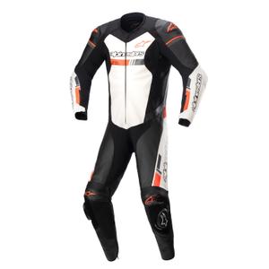 Alpinestars GP Force TECH-AIR 5 compatibile nero-bianco-rosso fluo tuta moto intera in pelle