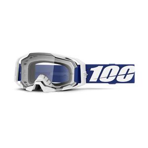 Occhiali da motocross 100% ARmatic blu con plexi trasparente