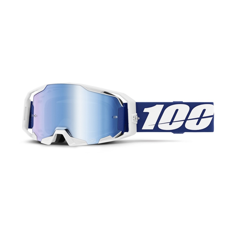 Occhiali da motocross 100% ARmatic blu con plexi blu