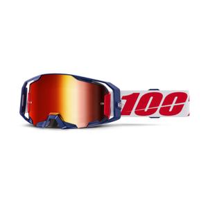 Occhiali motocross 100% ARmatic Mach Z con plexiglass rosso