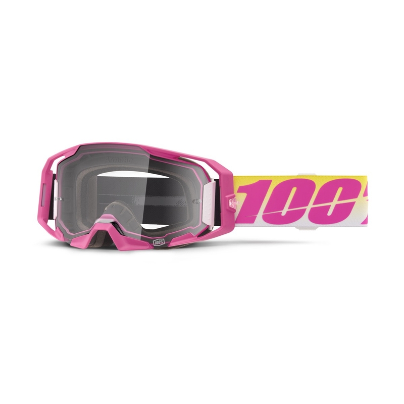 Occhiali da motocross 100% ARmatic Sellars con plexiglass trasparente