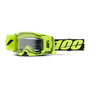 Occhiali motocross 100% ARmatic Forecast gialli con plexiglass trasparente