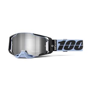 Occhiali motocross 100% plexiglass argento ARMEGA PETROS
