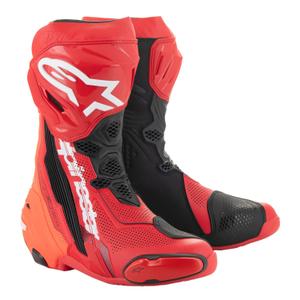 Stivali moto Alpinestars Supertech R Vented rosso fluo-rosso