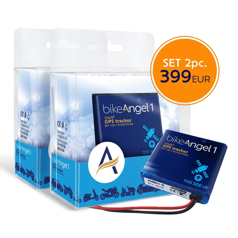 BikeAngel 1 sistema di monitoraggio e sorveglianza per motociclette UE+Balcani set da 2 pezzi