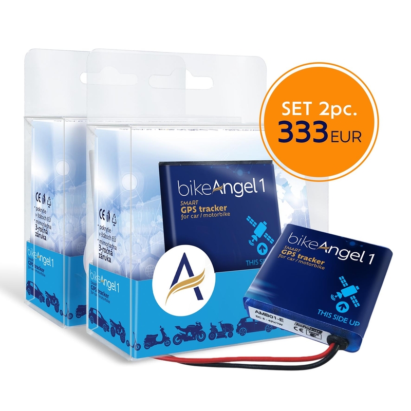 BikeAngel 1 EU sistema di monitoraggio e sorveglianza per motociclette set da 2 pezzi