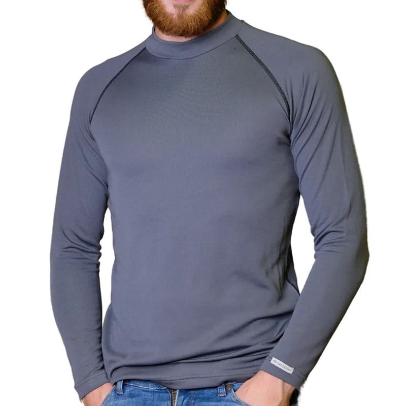 T-shirt termica da uomo nanosilver® Basic Merino grigia
