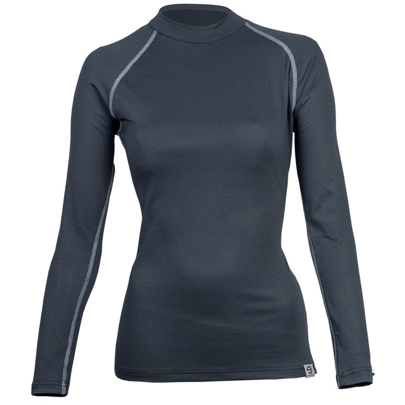 Maglia termica da donna nanosilver® Raglan grigio antracite - manica lunga