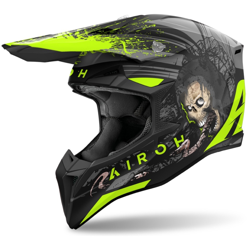 Casco da motocross Airoh Wraaap Darkness opaco