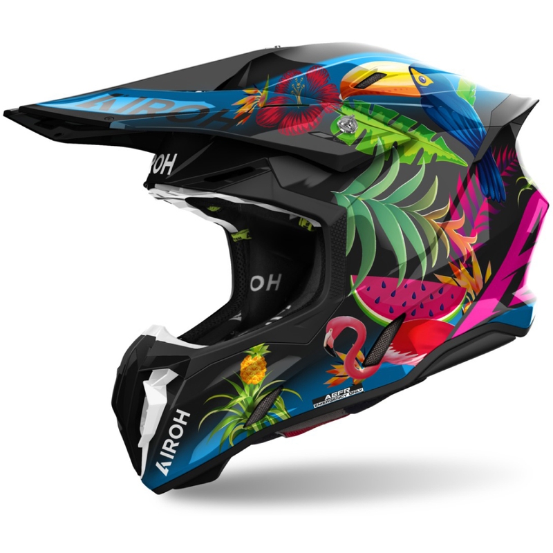 Casco motocross Airoh Twist 3 Amazonia lucido