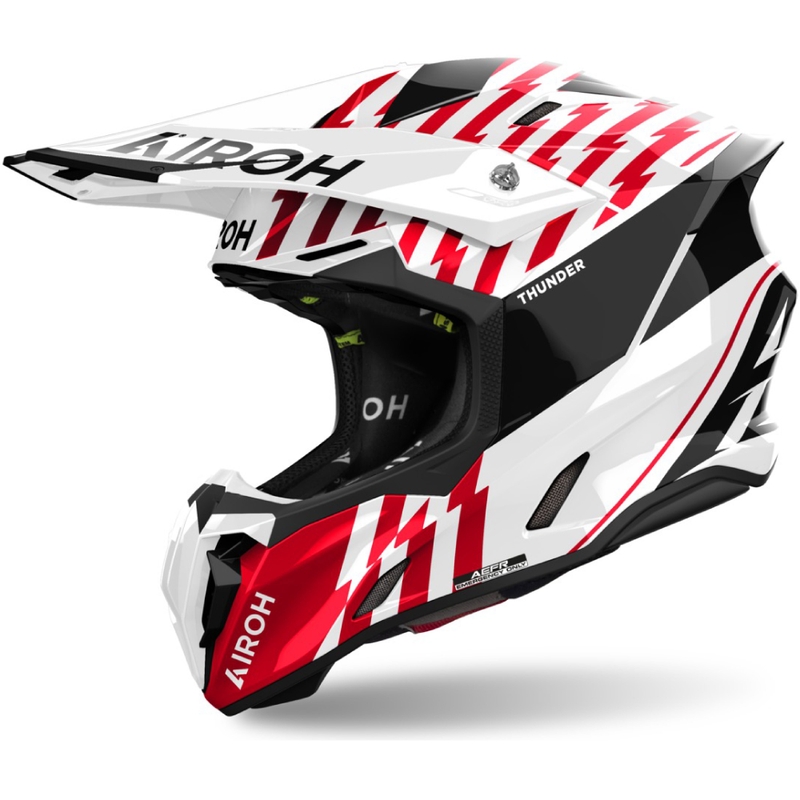 Casco Motocross Airoh Twist 3 Thunder rosso lucido
