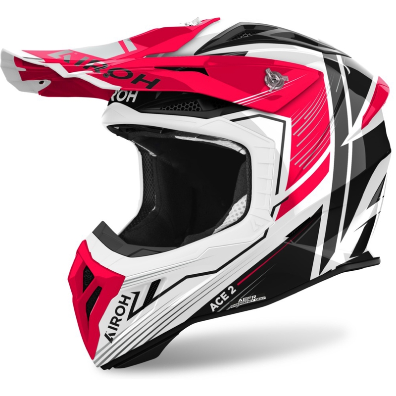 Casco da motocross Airoh Aviator Ace 2 Engine rosso lucido