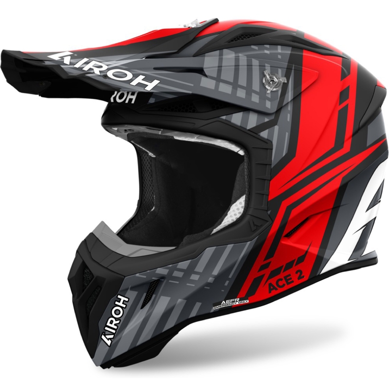Casco da motocross Airoh Aviator Ace 2 Proud rosso opaco