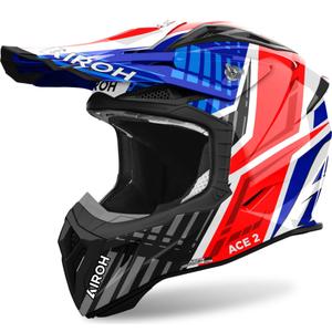 Casco da motocross Airoh Aviator Ace 2 Proud 2024 blu-rosso lucido
