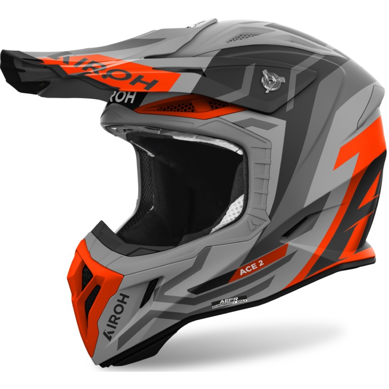 Casco da motocross Airoh Aviator Ace 2 Ground arancione opaco