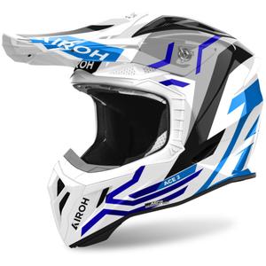 Casco Motocross Airoh Aviator Ace 2 Ground 2024 Blu Lucido