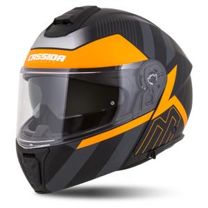 Casco moto apribile Cassida Modulo 2.1 Profile nero opaco-grigio-arancio