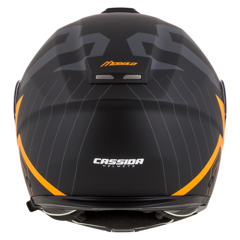 Casco moto apribile Cassida Modulo 2.1 Profile nero opaco-grigio-arancio