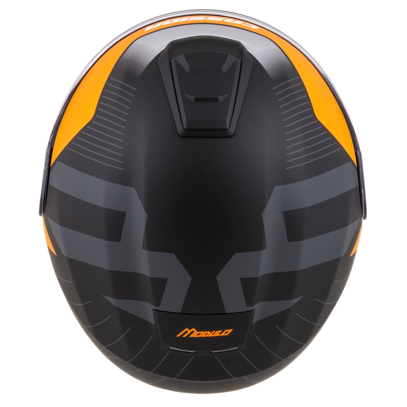 Casco moto apribile Cassida Modulo 2.1 Profile nero opaco-grigio-arancio