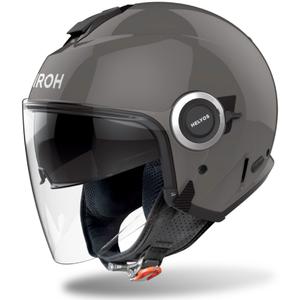 Casco moto aperto Airoh HELYOS Colore grigio scuro lucido