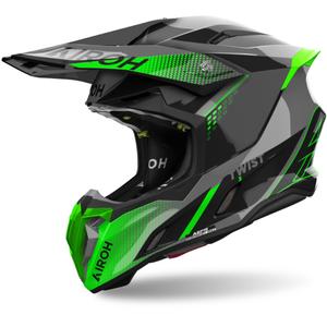 Casco motocross Airoh Twist 3 Shard 2024 verde lucido