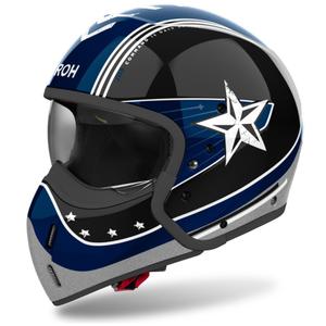 Casco moto Airoh J110 Command Modular Blu lucido