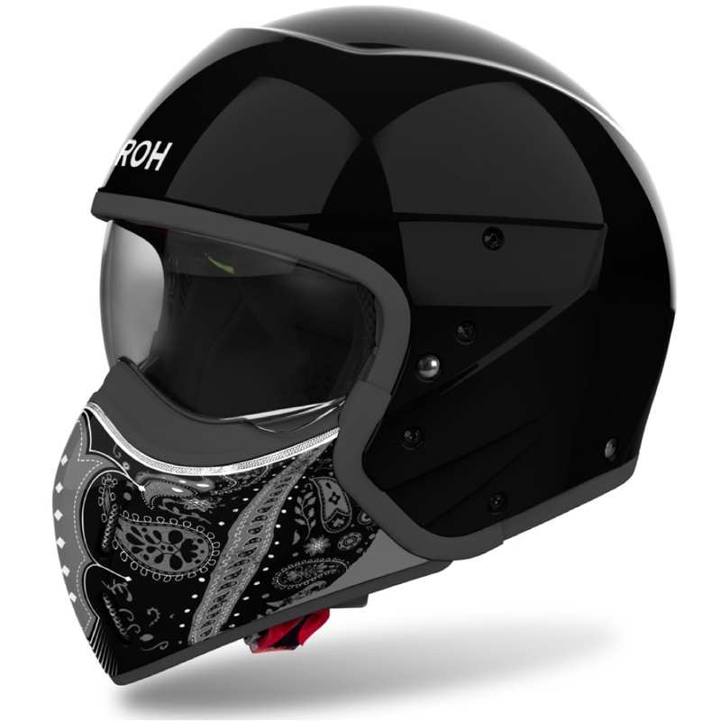 Casco moto modulare Airoh J110 Paesly nero lucido