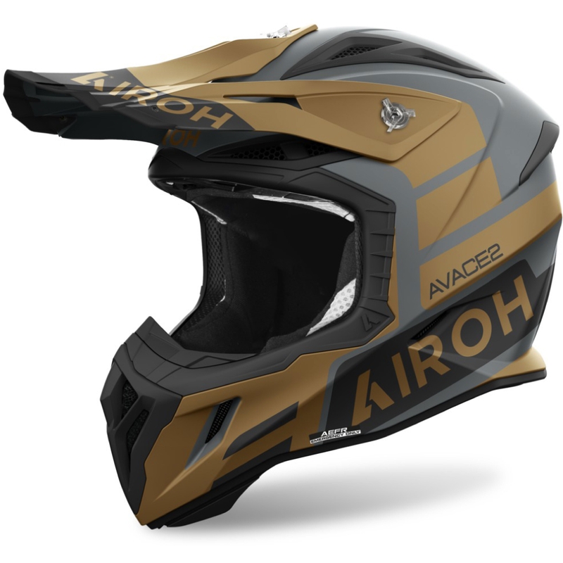 Casco da motocross Airoh Aviator Ace 2 Sake 2024 Oro opaco