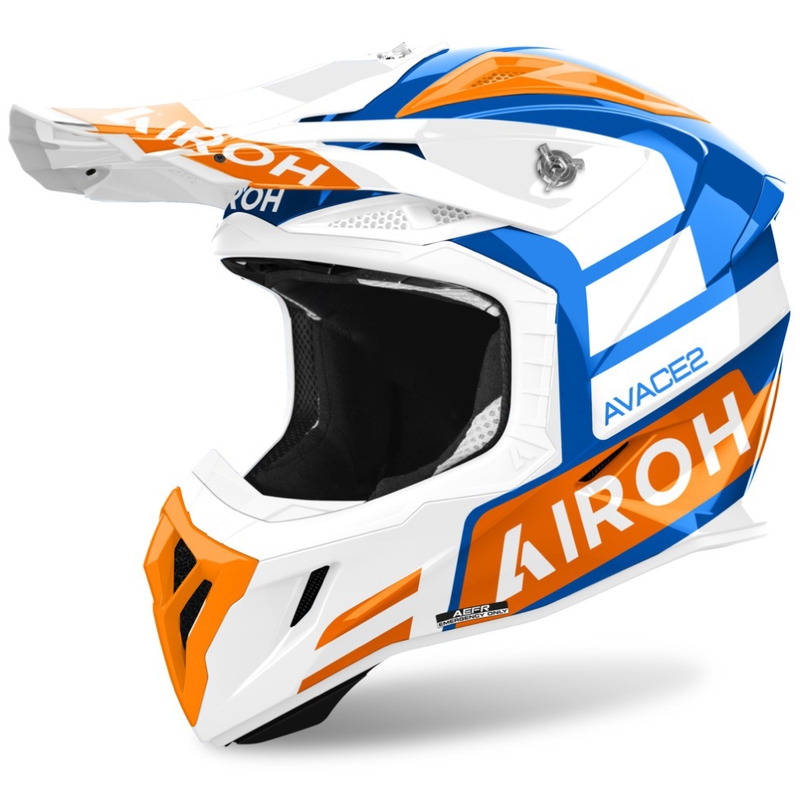 Casco da motocross Airoh Aviator Ace 2 Sake arancione lucido
