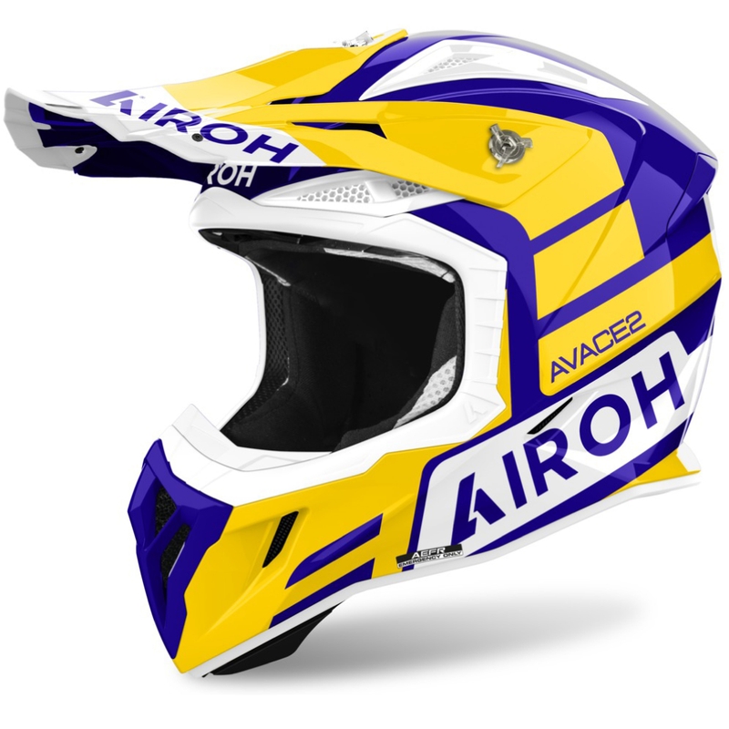 Casco da motocross Airoh Aviator Ace 2 Sake Giallo lucido