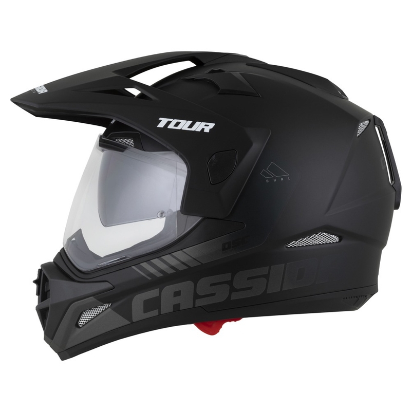 Casco enduro Cassida Tour 2.0 Dual nero-grigio opaco con visiera nera opaca