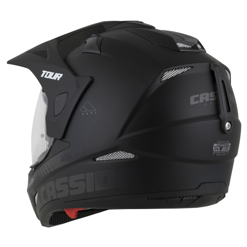 Casco enduro Cassida Tour 2.0 Dual nero-grigio opaco con visiera nera opaca