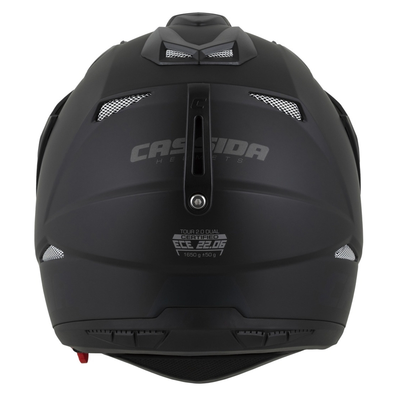 Casco enduro Cassida Tour 2.0 Dual nero-grigio opaco con visiera nera opaca