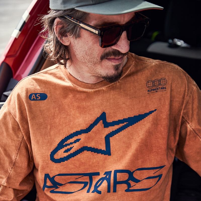 T-shirt a maniche lunghe Alpinestars Nook Knit Rossa