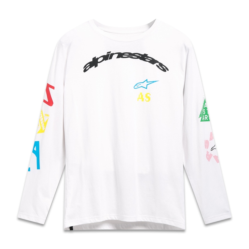 Maglietta Alpinestars Brundo CSF Bianca a maniche lunghe