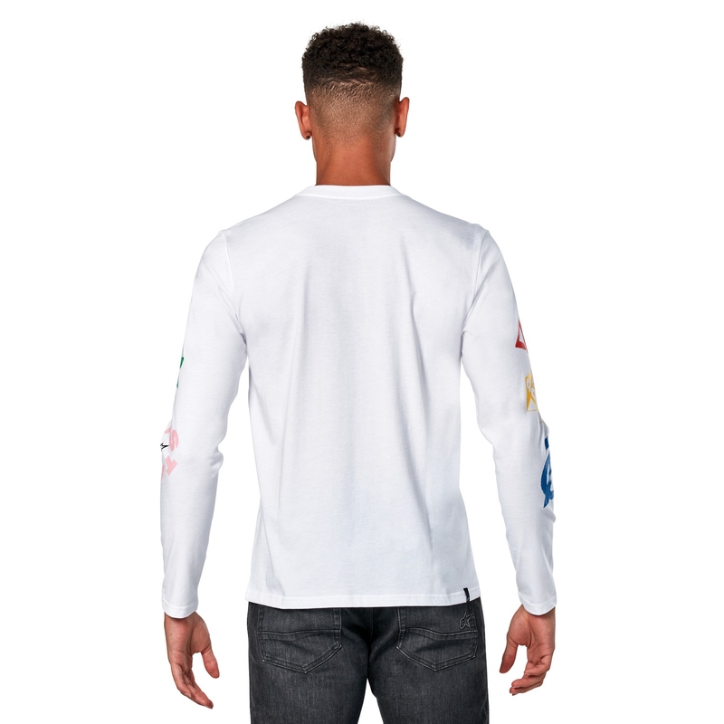 Maglietta Alpinestars Brundo CSF Bianca a maniche lunghe