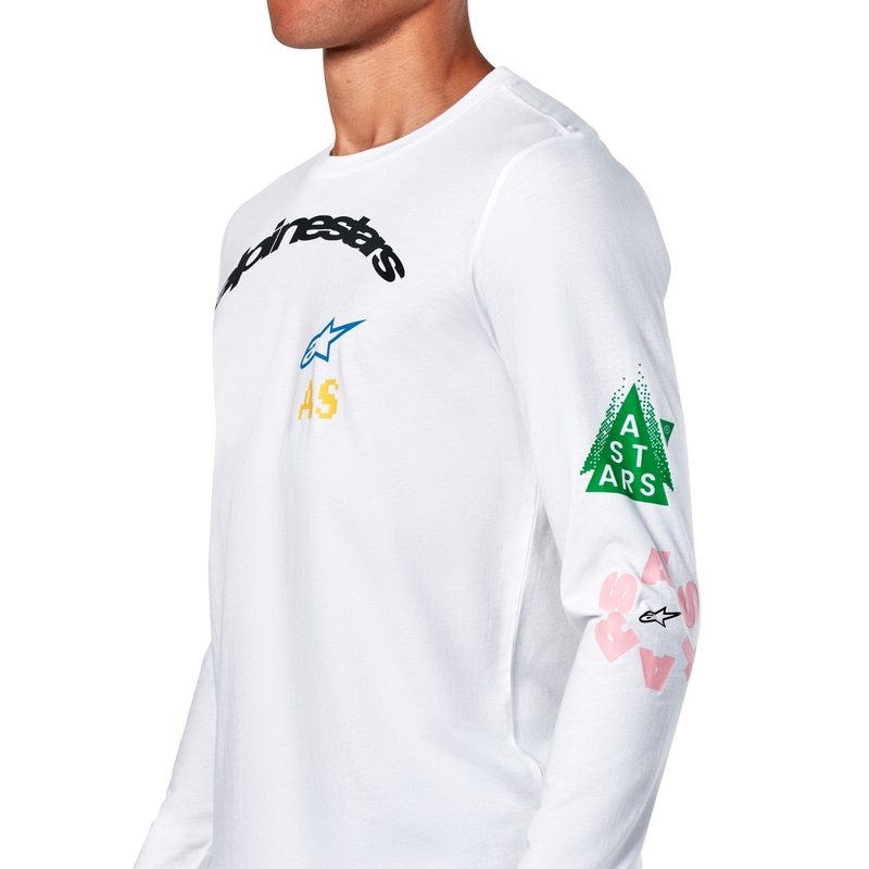 Maglietta Alpinestars Brundo CSF Bianca a maniche lunghe