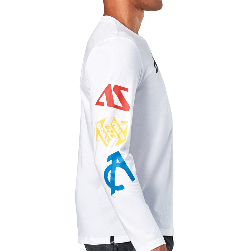Maglietta Alpinestars Brundo CSF Bianca a maniche lunghe