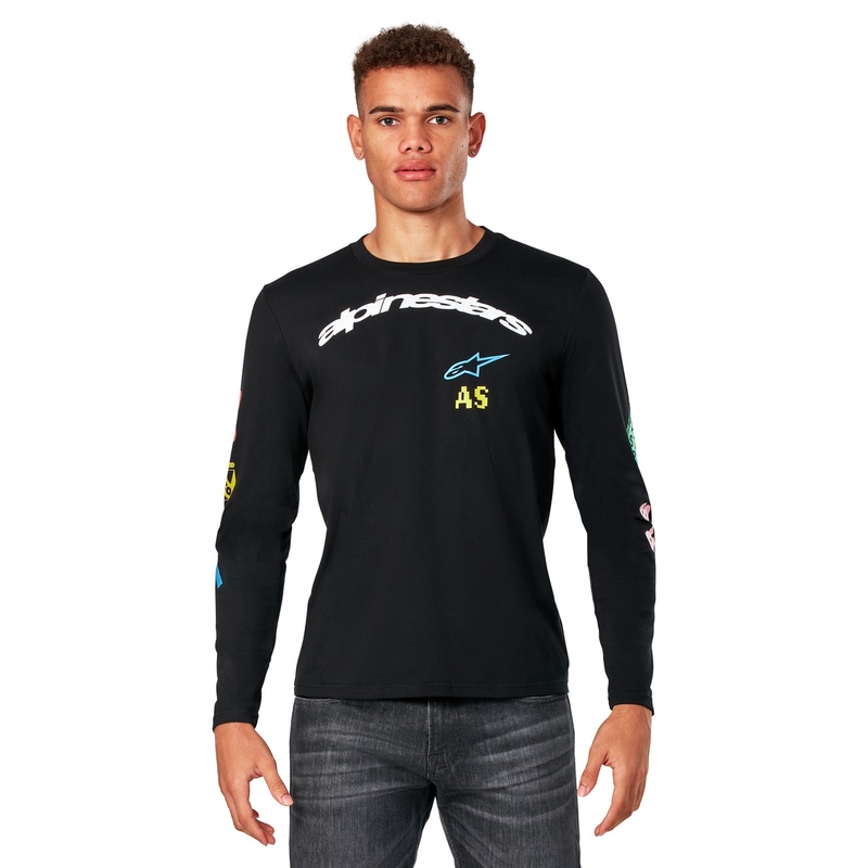 Maglietta Alpinestars Brundo CSF a maniche lunghe Nera